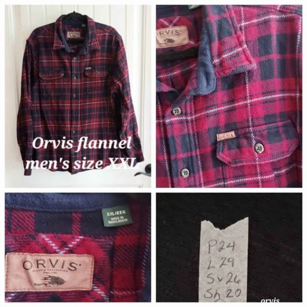 Orvis mens flannel shacket size XXL